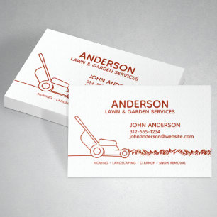 Professional Modern Landscaping & Lawn Care Business Card