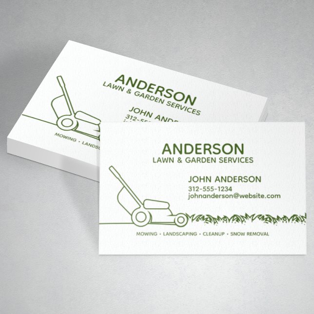 Professional Modern Landscaping & Lawn Care Business Card (Creator Uploaded)