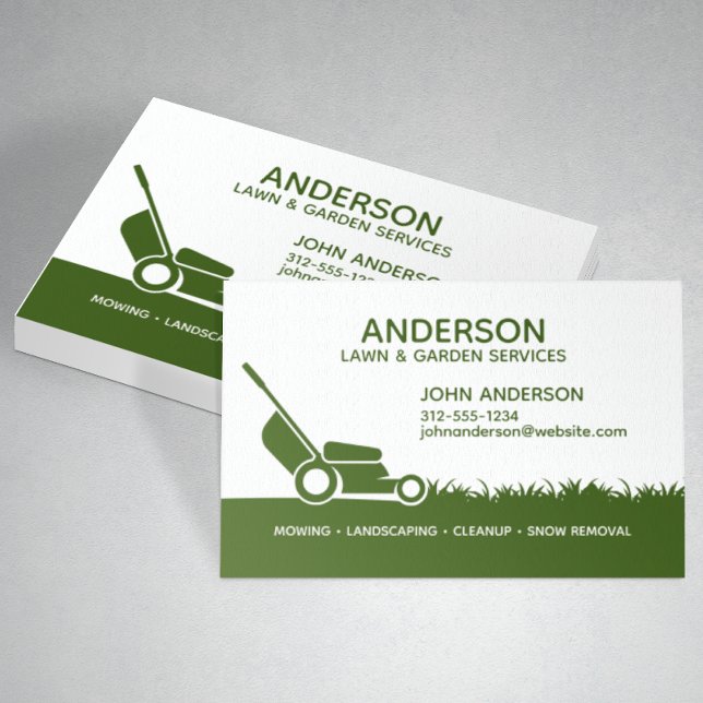 Professional Modern Landscaping & Lawn Care Business Card (Creator Uploaded)