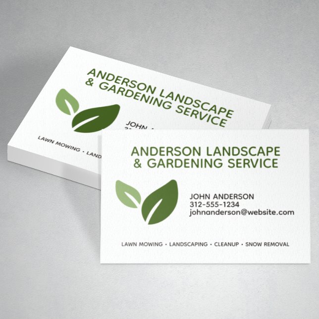 Professional Modern Landscaping & Lawn Care Business Card (Creator Uploaded)