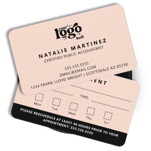Professional Modern Logo Your Next Appointment Business Card