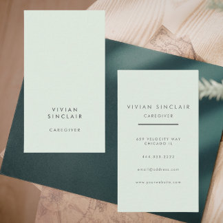 Professional Modern Minimal Caregiver Health Aide Business Card