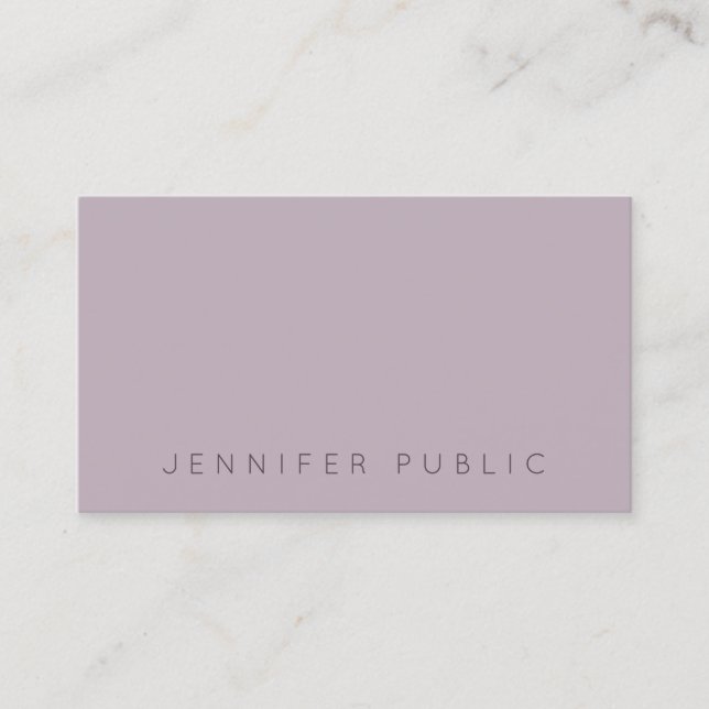 Professional Modern Minimal Design Elegant Plain Business Card (Front)