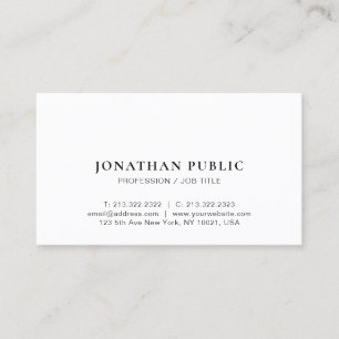 Professional Modern Minimal Elegant Semi-Gloss Business Card