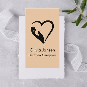 Professional Modern Minimal Health Aide Caregiver Business Card