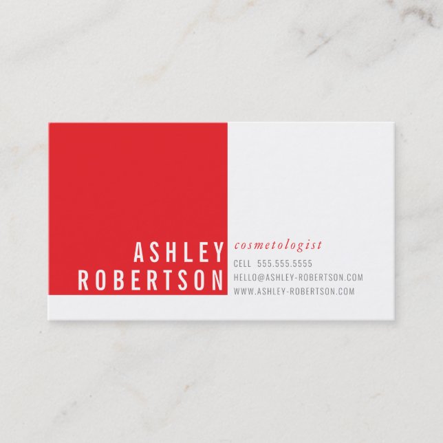 PROFESSIONAL MODERN minimal pretty coral pink Business Card (Front)