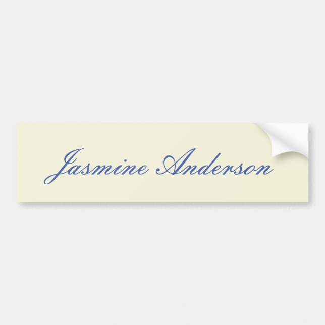 Professional Modern Minimalist Beige Colour Bumper Sticker (Front)