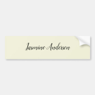 Professional Modern Minimalist Beige Colour Bumper Sticker
