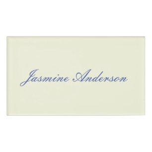 Professional Modern Minimalist Beige Colour Name Tag