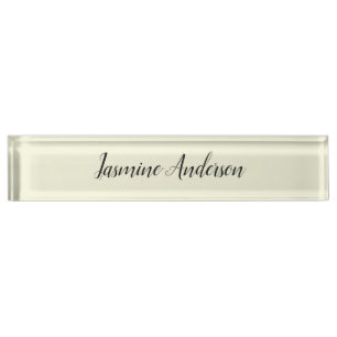 Professional Modern Minimalist Beige Colour Nameplate