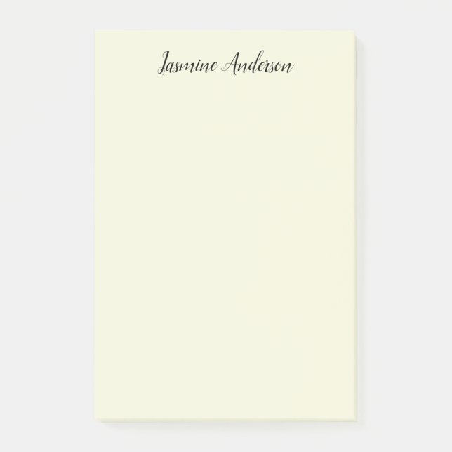 Professional Modern Minimalist Beige Colour Post-it Notes (Front)