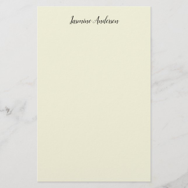 Professional Modern Minimalist Beige Colour Stationery (Front)