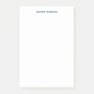 Professional Modern Minimalist Blue White Linen Post-it Notes