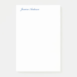 Professional Modern Minimalist Blue White Post-it Notes
