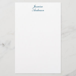 Professional Modern Minimalist Blue White Stationery