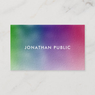 Professional Modern Minimalist Colourful Elegant Business Card