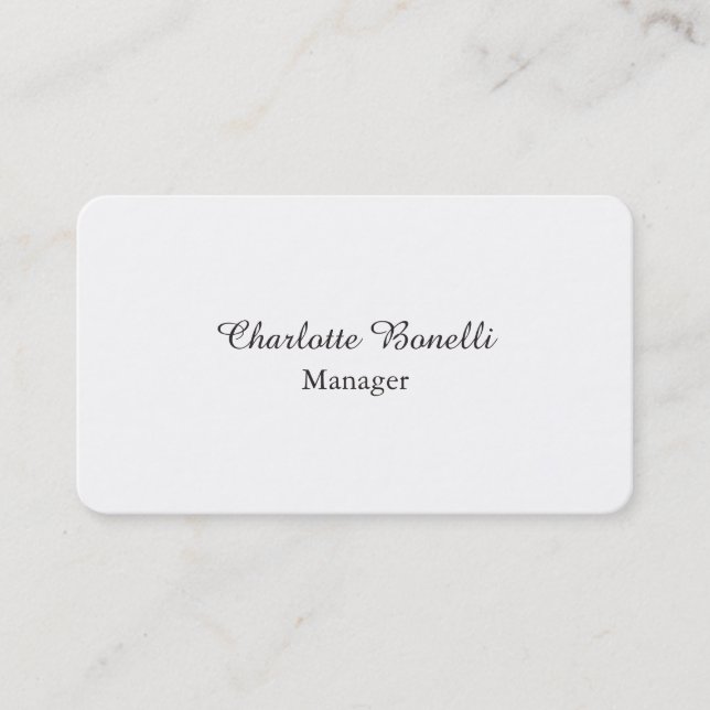 Professional Modern Minimalist Creative Business Card (Front)