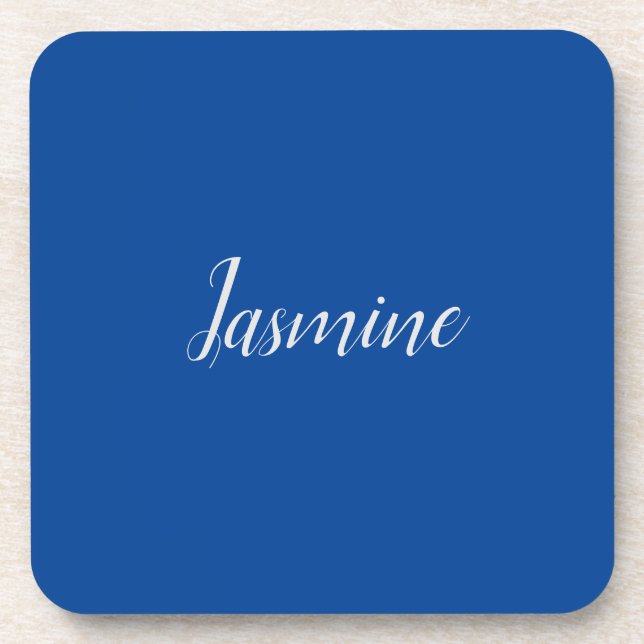 Professional Modern Minimalist Deep Blue Colour Coaster (Front)