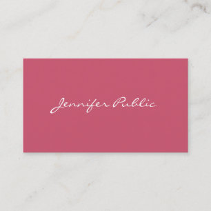 Professional Modern Minimalist Design Red Template Business Card