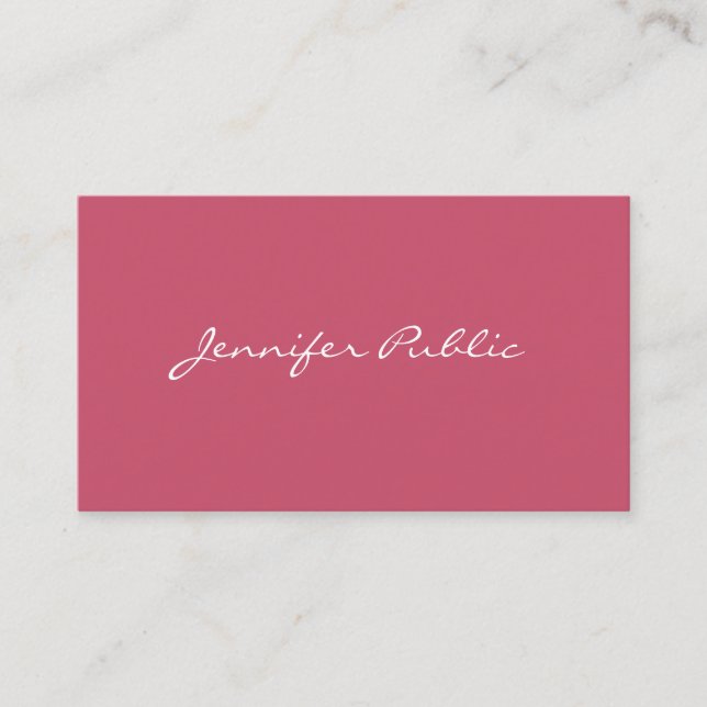 Professional Modern Minimalist Design Red Template Business Card (Front)