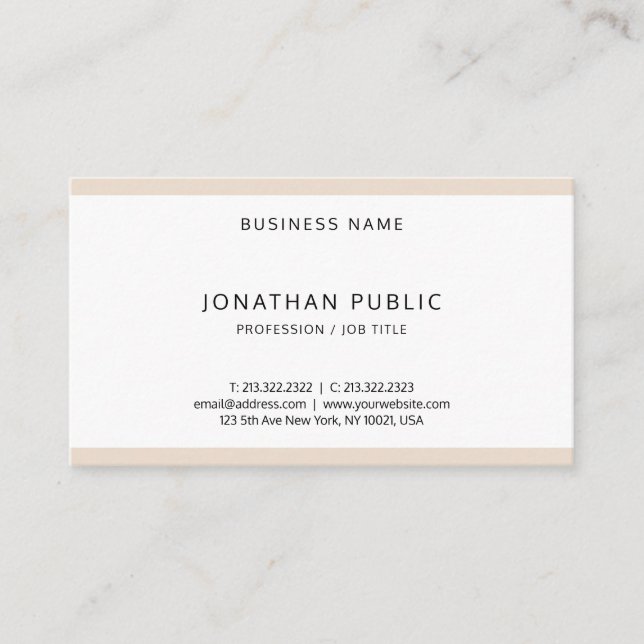 Professional Modern Minimalist Elegant Colours Business Card (Front)