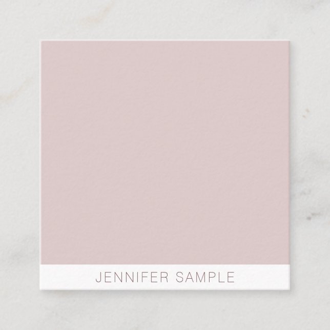 Professional Modern Minimalist Elegant Simple Square Business Card (Front)