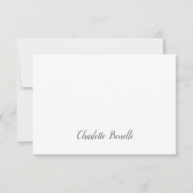 Professional Modern Minimalist Handwriting Thank You Card (Front)