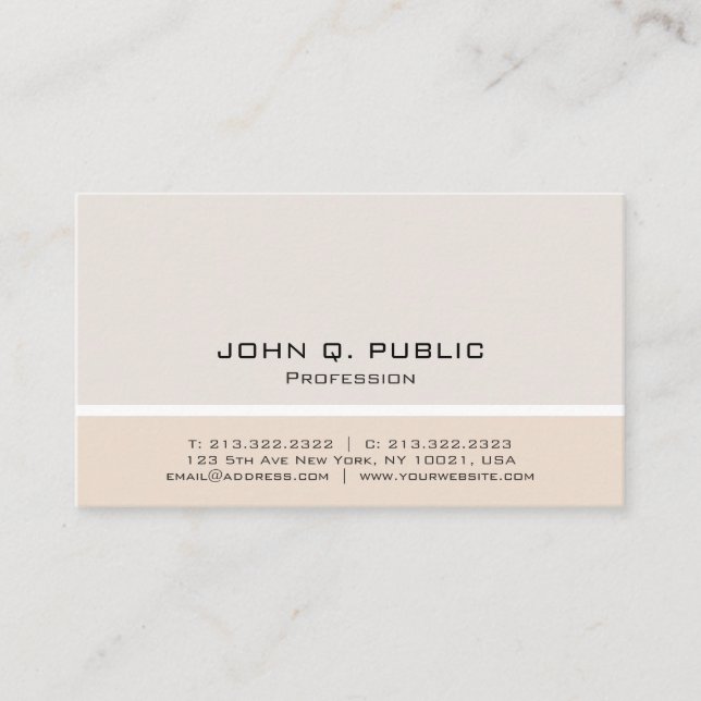 Professional Modern Minimalist Harmonic Colours Business Card (Front)