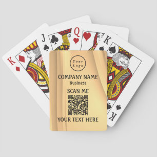 Professional Modern Minimalist Logo Qr Code Playing Cards