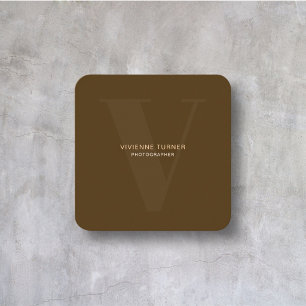 Professional Modern Minimalist Luxury HElegant Square Business Card