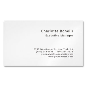 Professional Modern Minimalist  Magnetic Business Card