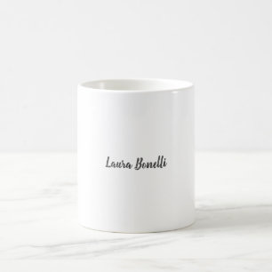 Professional Modern Minimalist Name Calligraphy Coffee Mug