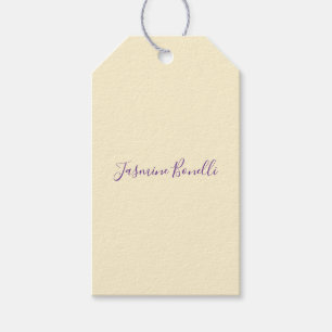 Professional Modern Minimalist Pastel Beige Colour Gift Tags