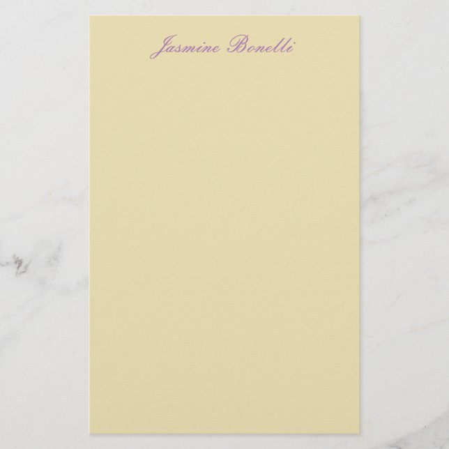 Professional Modern Minimalist Pastel Beige Colour Stationery (Front)