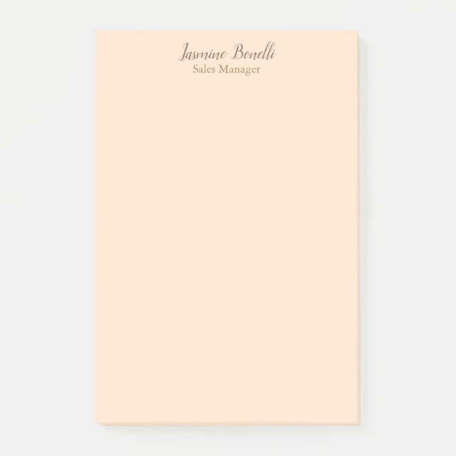 Professional Modern Minimalist Pastel Colour Post-it Notes (Front)