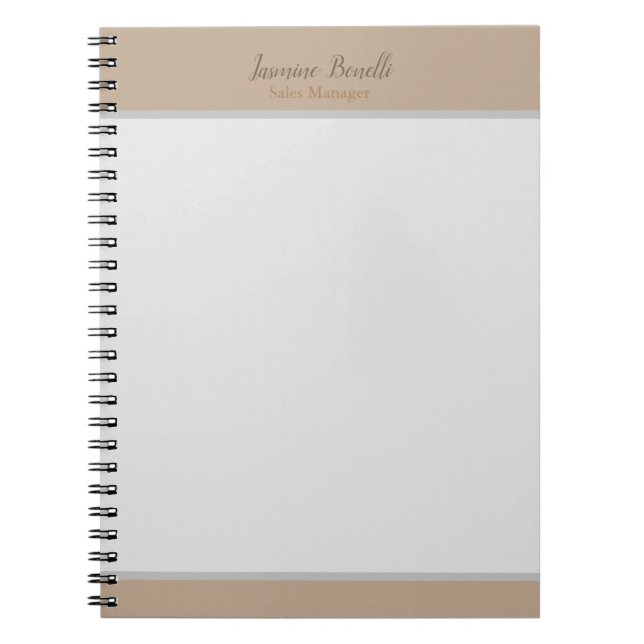 Professional Modern Minimalist Pastel Colours Notebook (Front)