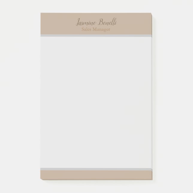 Professional Modern Minimalist Pastel Colours Post-it Notes (Front)