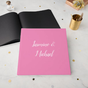 Professional Modern Minimalist Pink Colour Guest Book