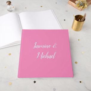 Professional Modern Minimalist Pink Colour Guest Book