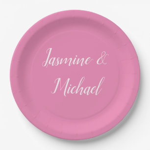 Professional Modern Minimalist Pink Colour Paper Plate