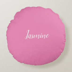 Professional Modern Minimalist Pink Round Cushion