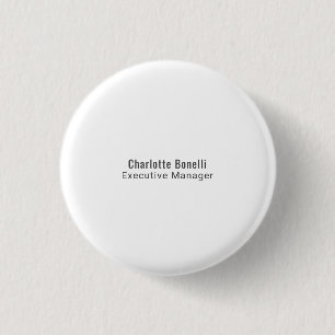 Professional Modern Minimalist Plain  3 Cm Round Badge