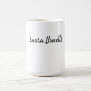 Professional Modern Minimalist Plain Add Name Coffee Mug
