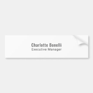 Professional Modern Minimalist Plain Bumper Sticker