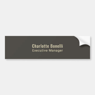 Professional Modern Minimalist Plain  Bumper Sticker