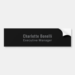 Professional Modern Minimalist Plain  Bumper Sticker