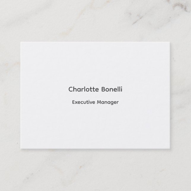 Professional Modern Minimalist Plain Business Card (Front)