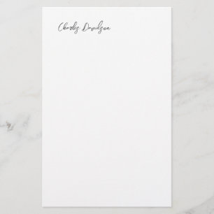 Professional Modern Minimalist Plain Calligraphy Stationery