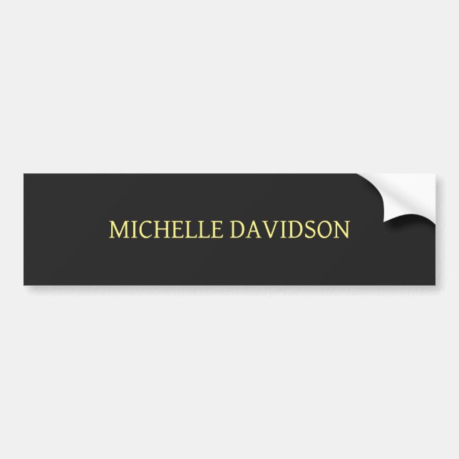 Professional Modern Minimalist Plain Grey Bumper Sticker (Front)