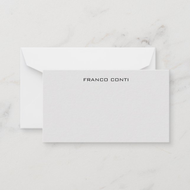 Professional Modern Minimalist Plain Light Grey Card (Front)